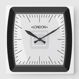 Horloge Carrée Semi-Carré Londres
