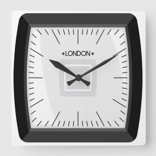 Horloge Carrée Semi-Carré Londres (Recto)
