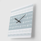 Horloge Carrée Sentiment heureux (Angle)
