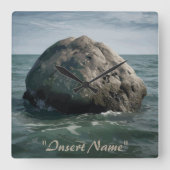 Horloge Carrée Sentinelle de l'océan (Recto)