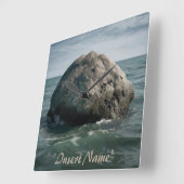 Horloge Carrée Sentinelle de l'océan (Angle)