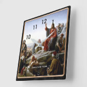 Horloge Carrée Sermon sur le mont, fine art painting (Angle)