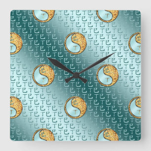 Horloge Carrée Serpent de Feu