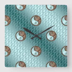 Horloge Carrée Serpent de Terre