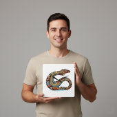 Horloge Carrée Serpent Terre Coli