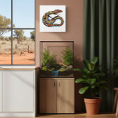 Horloge Carrée Serpent Terre Coli