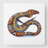 Horloge Carrée Serpent Terre Coli (Recto)