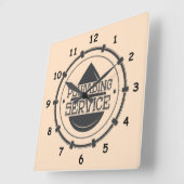 Horloge Carrée Service de plomberie professionnel (Angle)