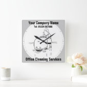 Horloge Carrée Services de nettoyage Office (Maison)