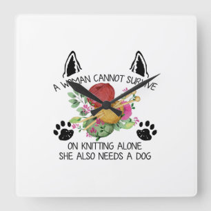 Horloge Carrée Sewing   A Woman Cannot Survive