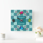 HORLOGE CARRÉE SEWING CLOCK (Maison)