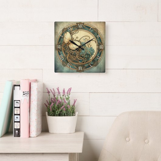 Horloge Carrée shabby nouveau ! (Salle de lecture)