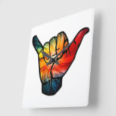 Horloge Carrée Shaka Rainbow (Angle)