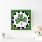 Horloge Carrée Shamrock (Maison)