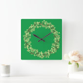Horloge Carrée Shamrock Wreath (Maison)