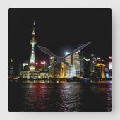 Horloge Carrée Shanghai la nuit (Recto)