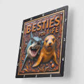 Horloge Carrée Shark Seal Close Up (Angle)