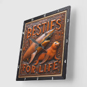 Horloge Carrée Shark Seal Unlikely Marine (Angle)