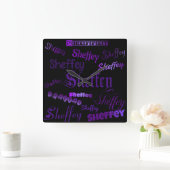 Horloge Carrée Sheffey Purple (Maison)