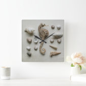 Horloge Carrée Shells (Maison)