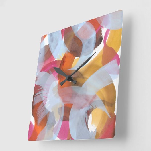 Horloge Carrée Sherbert I (Angle)