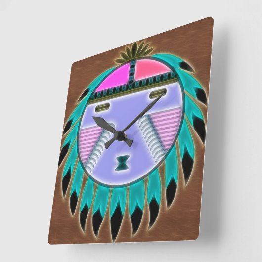 Horloge Carrée Shield natif (Angle)