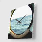 Horloge Carrée Shiporthole clock (Angle)
