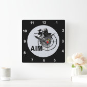 Horloge Carrée Shooter de paintball (Maison)