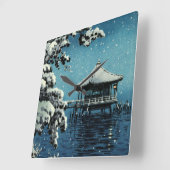 Horloge Carrée Showa Era, hiver par Tsuchiya Koitsu (Angle)