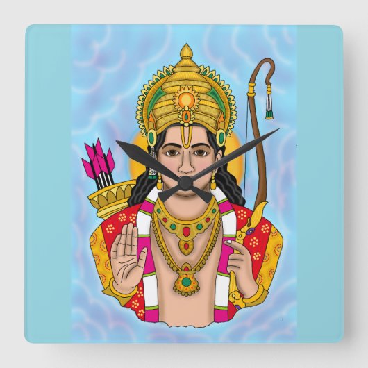 Horloge Carrée Shree Ram Wall Clock (Recto)