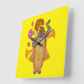Horloge Carrée Shreenath Ji Wall Clock (Angle)