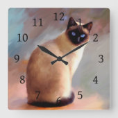 Horloge Carrée Siamese (Recto)