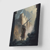 Horloge Carrée Siège de la ville de montagne (Angle)