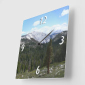 Horloge Carrée Sierra Nevada Mountains II de Yosemite (Angle)