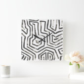 Horloge Carrée Signaux mixtes V (Maison)