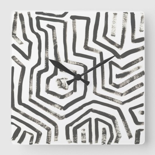 Horloge Carrée Signaux mixtes V (Recto)