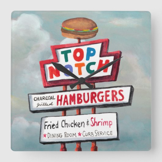 HORLOGE CARRÉE SIGNE D'ALIMENTATION RAPIDE (Recto)