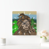 Horloge Carrée SIGNE DE LA PAIX Bigfoot Sasquatch (Maison)