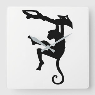Horloge Carrée Silhouette