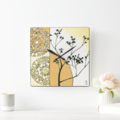 Horloge Carrée Silhouette de l'arbre écarse par Megan Meagher (Maison)