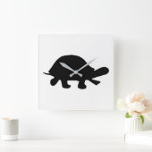 Horloge Carrée Silhouette de Tortue (Maison)