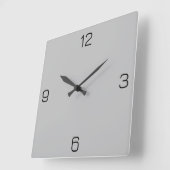 Horloge Carrée Silver Grey C0C0C0 Couleur - Option pour ajouter u (Angle)