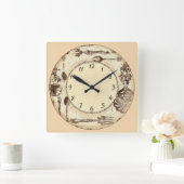 Horloge Carrée Silverware antique (Maison)