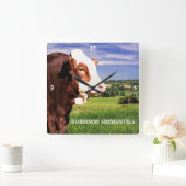 Horloge Carrée Simmental Bull   (Maison)