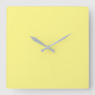 Horloge Carrée simple couleur solide minimale personnalisée