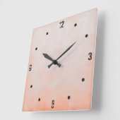 Horloge Carrée Simple moderne Rustique Pêche Gris Abstrait (Angle)