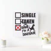 Horloge Carrée Simple. Pris. RAWR Je suis un dinosaure (Maison)