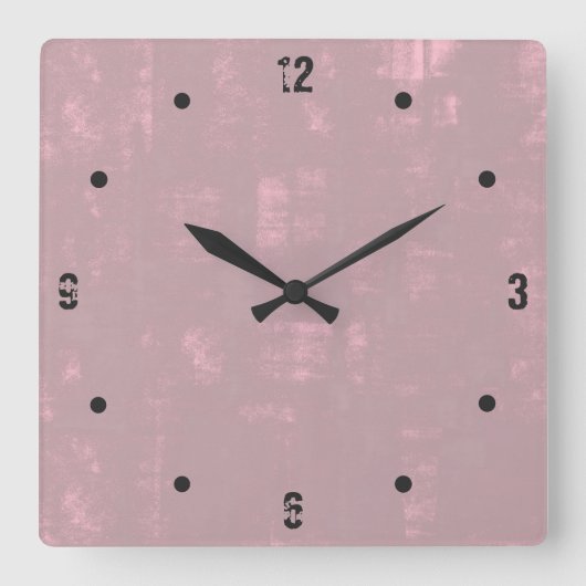 Horloge Carrée Simple rudern mallow pink abstract (Recto)
