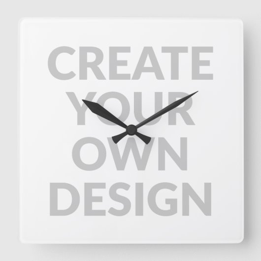 Horloge Carrée Simply - Create Your Own Wall Clock (Recto)