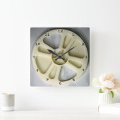 Horloge Carrée Simulation de bobines de 7 po avec numéros (Maison)